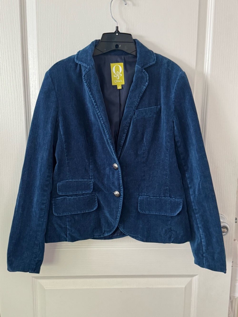 QMack Deep Blue Velvet Blazer